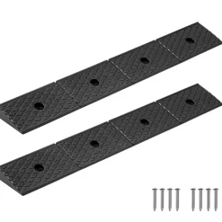 VEVOR Rubber Curb Ramp, 33069 lbs Load Capacity, 2 Inches Rise Height Heavy Duty Rubber Threshold Ramp with Drainage Tank for Wheelchairs, Strollers, Motorcycles, Cars, Lawn Mowers & Trailers, 2 Pack