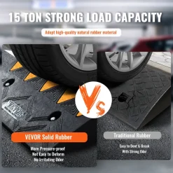VEVOR Rubber Curb Ramp 2 Pack, 4.3
