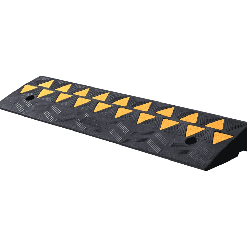 VEVOR Rubber Curb Ramp 3.7" Rise Height Sidewalk Curb Ramp, 10" Width 39.4" Length Driveway Ramp for Curb, 15T Heavy Duty Rubber Ramp for Forklifts, Trucks, Buses, Cars, Wheelchairs, Bikes