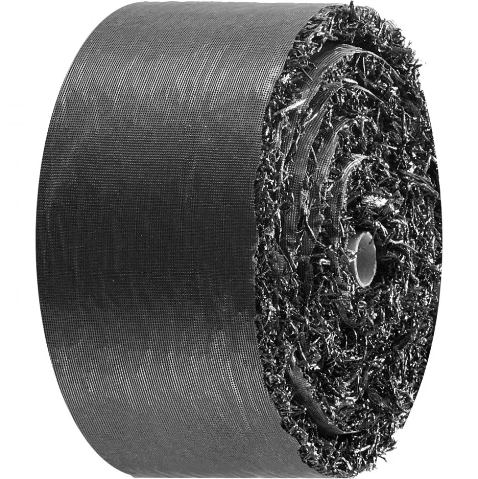 VEVOR Rubber Mulch Mat Roll, 2 Rolls 120 x 4.5 in, Recycled Rubber Permanent Mulch Edging Border, Natural-Looking Flower Barrier with Stakes, 0.5 in Thick Cuttable Garden Edgings for Landscaping