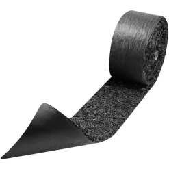 VEVOR Rubber Mulch Mat Roll, 6 Rolls 120 x 4.5 in, Recycled Rubber Permanent Mulch Edging Border, Natural-Looking Flower Barrier with Stakes, 0.5 in Thick Cuttable Garden Edgings for Landscaping