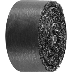 VEVOR Rubber Mulch Mat Roll, 4 Rolls 120 x 4.5 in, Recycled Rubber Permanent Mulch Edging Border, Natural-Looking Flower Barrier with Stakes, 0.5 in Thick Cuttable Garden Edgings for Landscaping