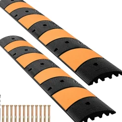 VEVOR Rubber Speed Control Hump, Dual Channel, 2 Units, 72.8