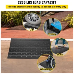 VEVOR Rubber Threshold Ramp, 2.6
