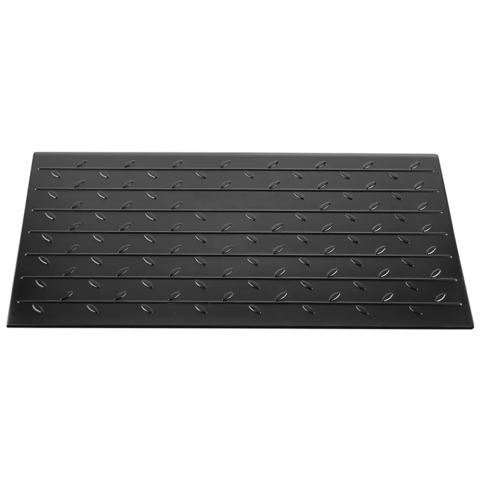 VEVOR Rubber Threshold Ramp, 2.6" Rise Threshold Ramp Doorway, 3 Channels Cord Cover Rubber Solid Threshold Ramp, Rubber Angled Entry Rated 2202 Lbs Load Capacity for Wheelchair and Scooter