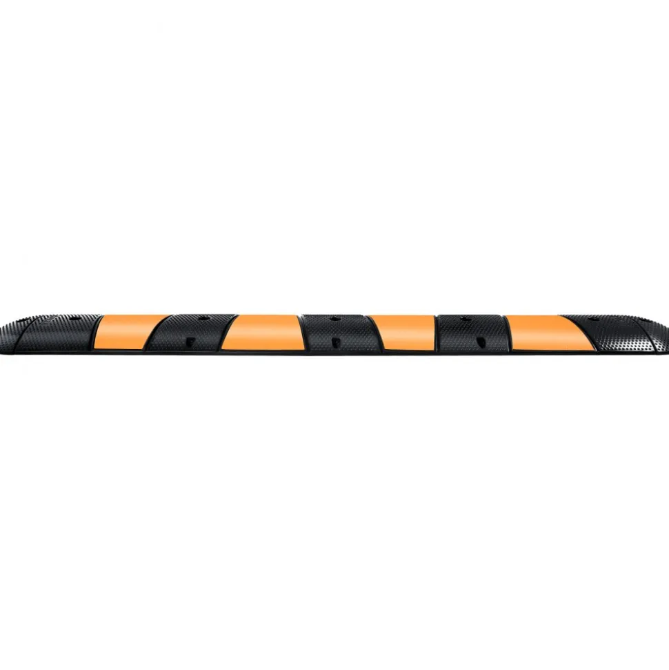 VEVOR Rubber Traffic Calming Device, Single Unit with Dual Channels, 72" Length Modular Design Supports Up to 22000 LBS, Dimensions 72.8 x 12.2 x 2.2, Suitable for Asphalt, Concrete, and Gravel Sur