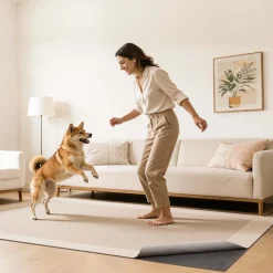 VEVOR Rug Pad 10 x 14 ft, Non-slip Carpet Area Pad, Rug Mat Padding with Dual Surface Felt Cushion & Rubber Gripper, Hardwood Floor Protection for All Floors, Finishes, Keeps Carpets in Place