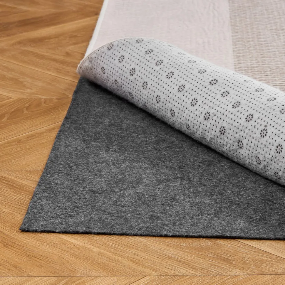 VEVOR Rug Pad 5 x 7 ft, Non-slip Carpet Area Pad, Rug Mat Padding with Dual Surface Felt Cushion & Rubber Gripper, Hardwood Floor Protection for All Floors, Finishes, Keeps Carpets in Place