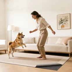 VEVOR Rug Pad 9 x 12 ft, Non-slip Carpet Area Pad, Rug Mat Padding with Dual Surface Felt Cushion & Rubber Gripper, Hardwood Floor Protection for All Floors, Finishes, Keeps Carpets in Place