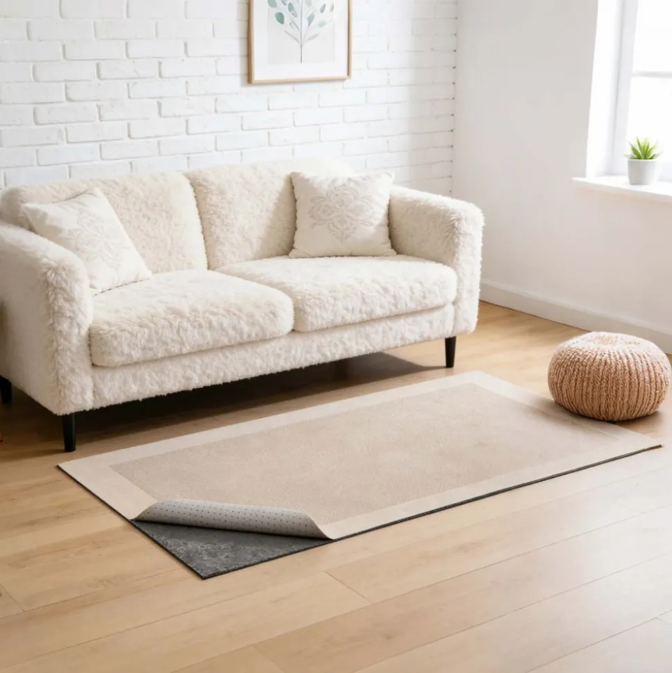 VEVOR Rug Pad 3 x 5 ft, Non-slip Carpet Area Pad, Rug Mat Padding with Dual Surface Felt Cushion & Rubber Gripper, Hardwood Floor Protection for All Floors, Finishes, Keeps Carpets in Place