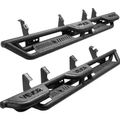 VEVOR Running Boards, 6 Inches Side Steps Compatible with 2024-2025 Toyota Tacoma Double Cab, Black Carbon Steel Nerf Bars, 550 lbs Load Capacity, Wide Non-Slip Hollow Surface with Rustproof Coating