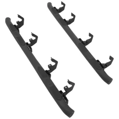 VEVOR Running Boards, 4 Inches Side Steps Compatible with 2015-2025 Chevy Colorado/GMC Canyon Crew Cab, Black Carbon Steel Nerf Bars, 550 lbs Load Capacity, Non-Slip Surface with Rustproof Coating