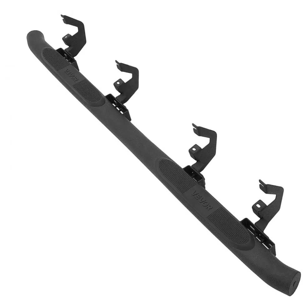 VEVOR Running Boards, 4 Inches Side Steps Compatible with 2015-2025 Chevy Colorado/GMC Canyon Crew Cab, Black Carbon Steel Nerf Bars, 550 lbs Load Capacity, Non-Slip Surface with Rustproof Coating