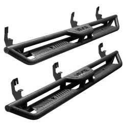 VEVOR Running Boards, 6 Inches Side Steps Compatible with 2015-2025 Chevy Colorado/GMC Canyon Crew Cab, Black Carbon Steel Nerf Bars, 550 lbs Load Capacity, Non-Slip Hollow Surface Rustproof Coating