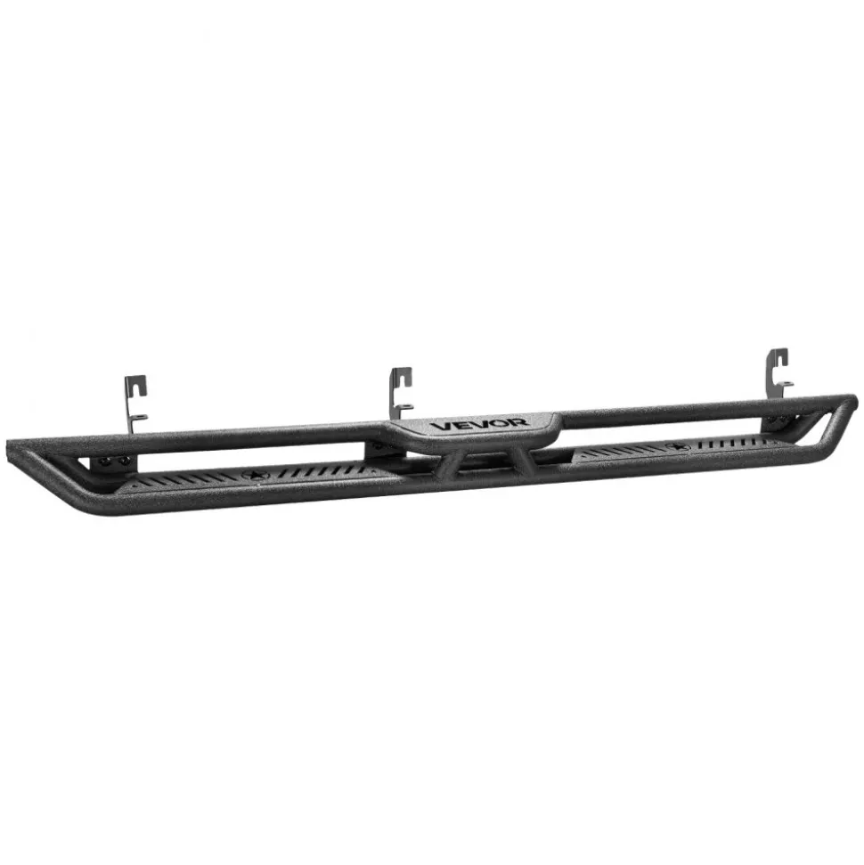 VEVOR Running Boards, 6 Inches Side Steps Compatible with 2015-2025 Chevy Colorado/GMC Canyon Crew Cab, Black Carbon Steel Nerf Bars, 550 lbs Load Capacity, Non-Slip Hollow Surface Rustproof Coating