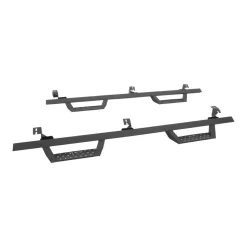 VEVOR Running Boards, 6 Inches Side Steps Compatible with 2007-2018 Jeep Wrangler JK 4 Door, Black Carbon Steel Nerf Bars, 550 lbs Load Capacity, Wide Non-Slip Hollow Surface with Rustproof Coating