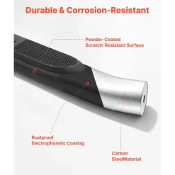 VEVOR Running Boards, 3 Inches Side Steps Compatible with 2015-2025 Chevy Colorado/GMC Canyon Crew Cab, Black Carbon Steel Nerf Bars, 550 lbs Load Capacity, Non-Slip Surface with Rustproof Coating