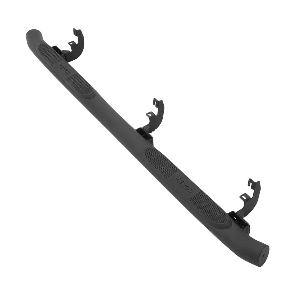 VEVOR Running Boards, 3 Inches Side Steps Compatible with 2015-2025 Chevy Colorado/GMC Canyon Crew Cab, Black Carbon Steel Nerf Bars, 550 lbs Load Capacity, Non-Slip Surface with Rustproof Coating