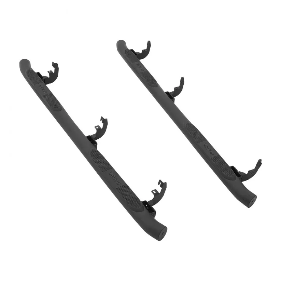 VEVOR Running Boards, 3 Inches Side Steps Compatible with 2015-2025 Chevy Colorado/GMC Canyon Crew Cab, Black Carbon Steel Nerf Bars, 550 lbs Load Capacity, Non-Slip Surface with Rustproof Coating
