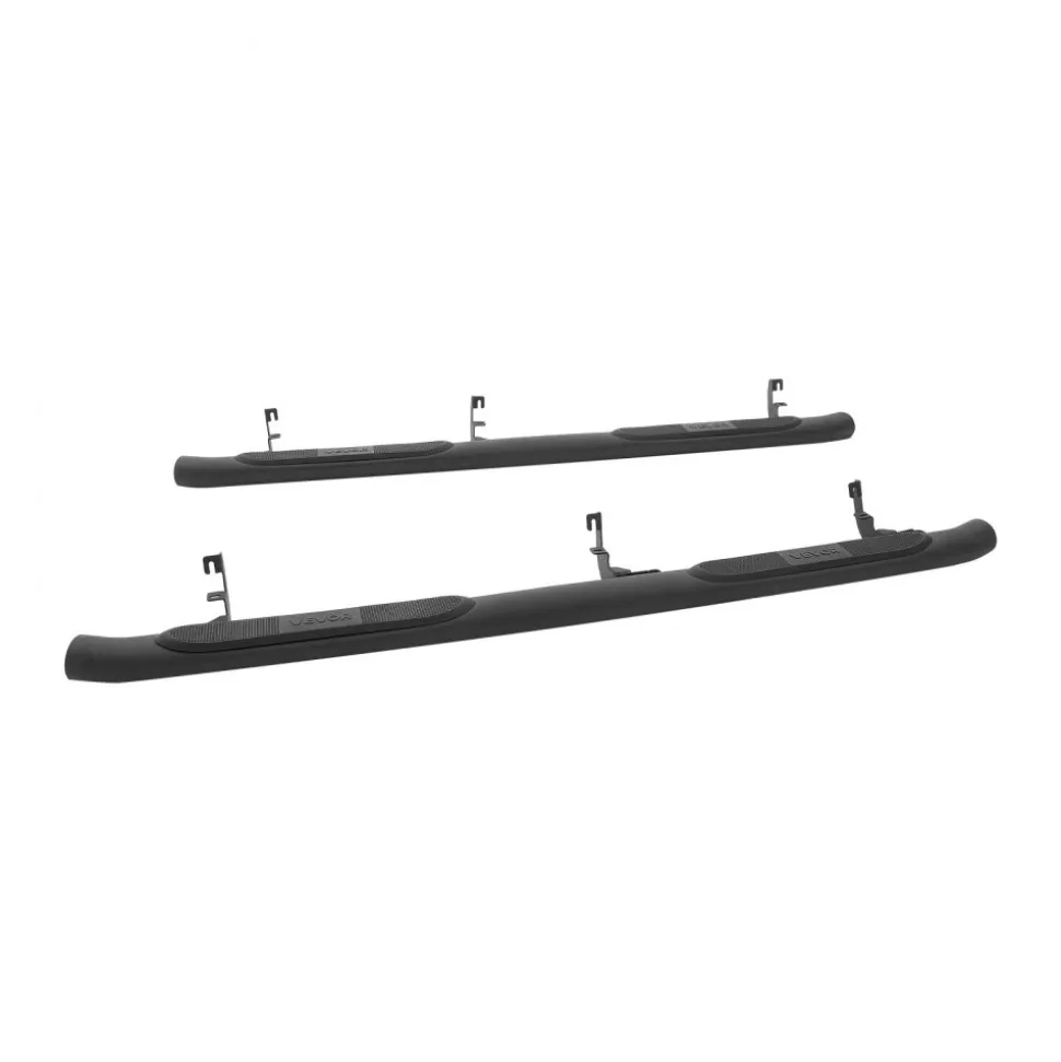 VEVOR Running Boards, 3 Inches Side Steps Compatible with 2015-2025 Chevy Colorado/GMC Canyon Crew Cab, Black Carbon Steel Nerf Bars, 550 lbs Load Capacity, Non-Slip Surface with Rustproof Coating
