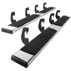 VEVOR Running Boards, 6" Step Bars Compatible with 2007-2018 Chevy Silverado/GMC Sierra 1500 Crew Cab/2019 2500HD 3500HD 1500 LD, 201 Stainless Steel Side Steps Nerf Bars, 500LBS Capacity, 2 Piece