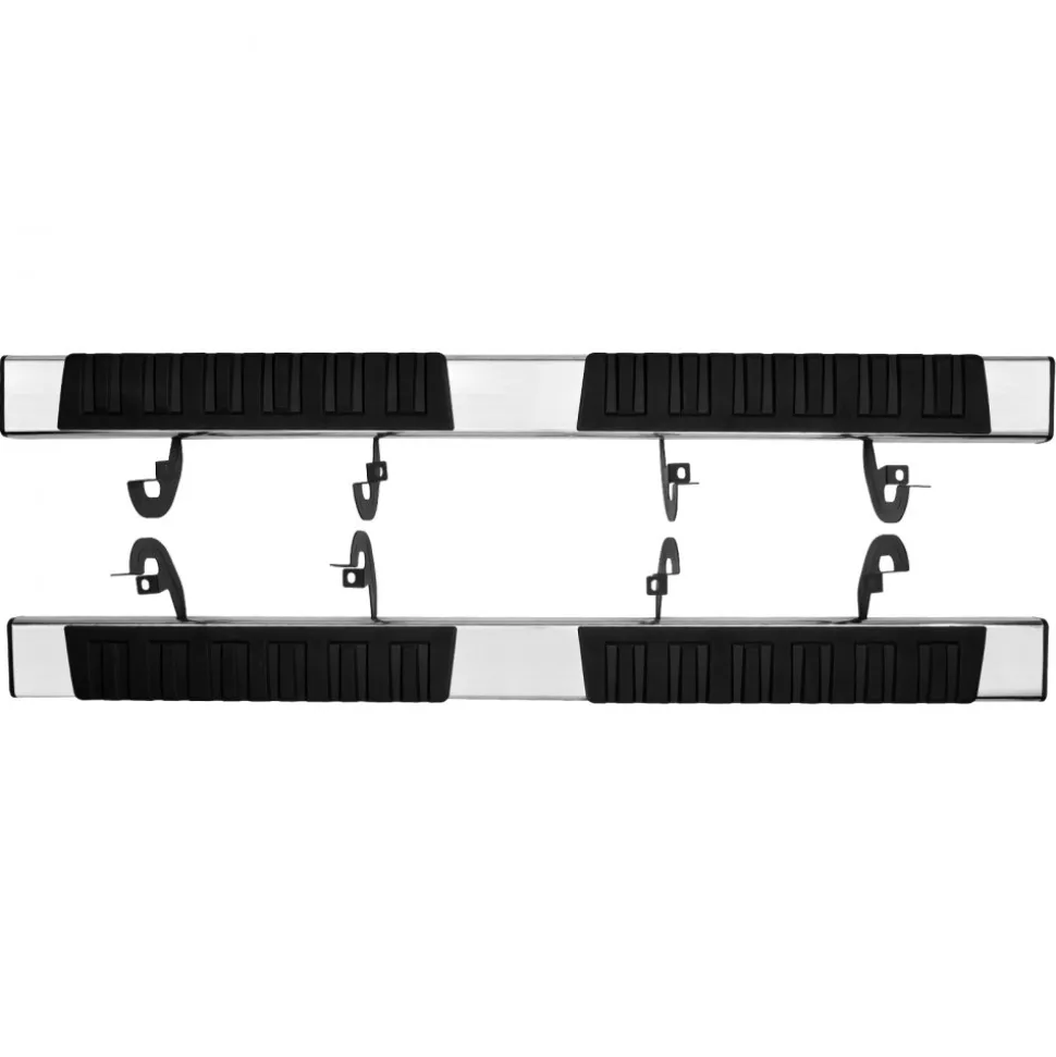 VEVOR Running Boards, 6" Step Bars Compatible with 2019-2023 Chevy Silverado/GMC Sierra 1500/2020-2024 Silverado/Sierra 2500/3500HD Crew Cab, 201 Stainless Steel Side Steps Nerf Bars, 500LBS, 2 Piece