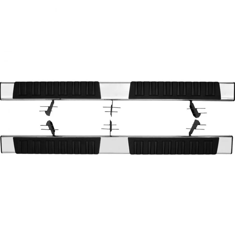 VEVOR Running Boards, 6" Step Bars Compatible with 2015-2023 Ford F150-Crew Cab/2017-2023 Ford F-250 F-350 Super Duty Crew Cab, 201 Stainless Steel Side Steps Nerf Bars, 500LBS Capacity, 2 Piece
