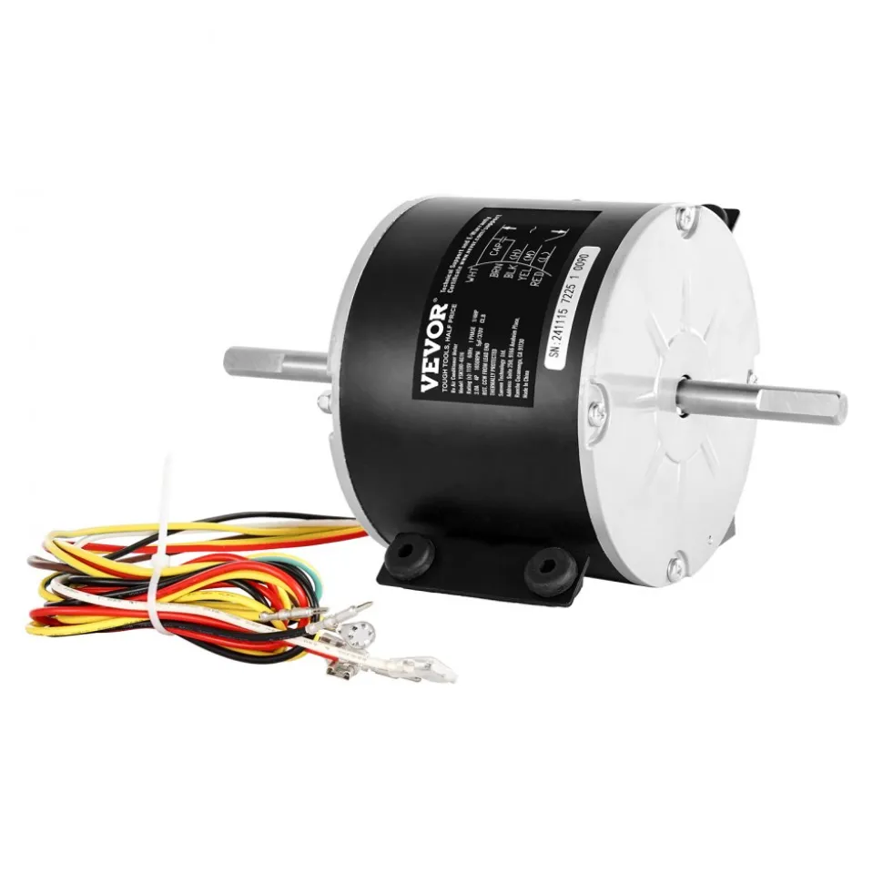 VEVOR 3315332.005 RV AC Fan Motor Replacement Genteq F48AF70A61, Dometic Brisk Air II Fan Motor, Compatible with Dometic Brisk Air II B57915 B59516 B59146 B59186 - 1/4HP AC115V 3A 1650RPM (3 Speeds)