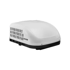 VEVOR RV Air Conditioner, 13500 BTU Non-Ducted Rooftop RV AC Unit, 65 dB Quiet Design, Including Air Distribution Box, Operation Panel and Installation Hardware, for Campers, Vans, Trailers, White