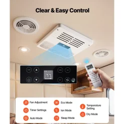 VEVOR RV Air Conditioner, 15000 BTU RV AC Unit, 120V Ducted or Non-Ducted Rooftop Air Conditioner with High-Performance Compressor Motor, Easy Install Quiet Cooling AC with Standard Vent Size, White