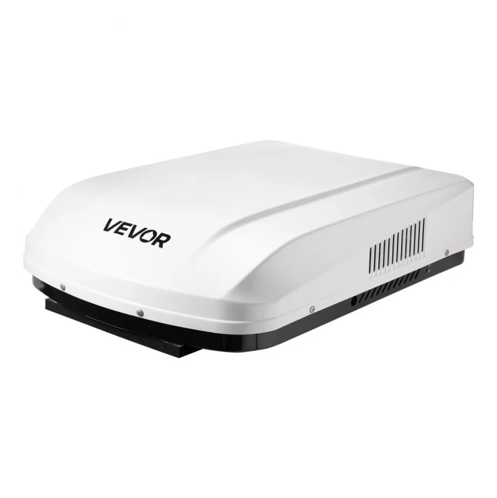 VEVOR RV Air Conditioner, 15000 BTU RV AC Unit, 120V Non-Ducted Rooftop Air Conditioner with Heat Pump and Cooling, Variable Speed Easy Install Quiet AC with ADB Button Control & Remote Control, White