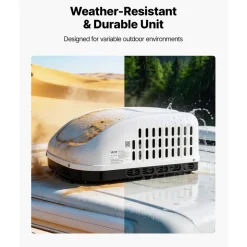 VEVOR RV Air Conditioner, 13500 BTU RV AC Unit, 120V Ducted or Non-Ducted Rooftop Air Conditioner with High-Performance Compressor Motor, Easy Install Quiet Cooling AC with Standard Vent Size, White