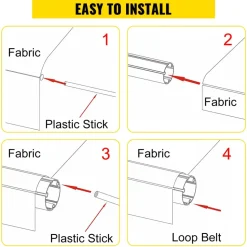 VEVOR RV Awning 16' Camper Awning Fabric, Trailer Awning Canopy Patio Camping Car Awning, Durable 15oz Vinyl Roller Tube for RV, Van, SUV, Patio Awning Replacement Ocean Blue Fade