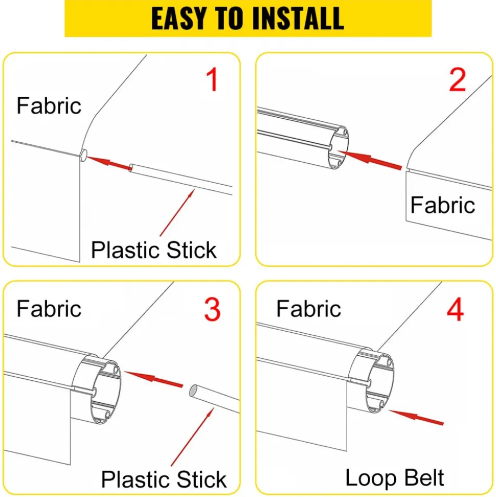 VEVOR RV Awning 17' Camper Awning Fabric, Trailer Awning Canopy Patio Camping Car Awning, Durable 15oz Vinyl Roller Tube for RV, Van, SUV, Patio Awning Replacement Ocean Blue Fade