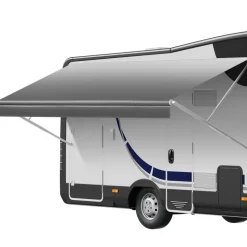 VEVOR RV Awning Fabric Replacement, 18' (Fabric 17'2") 18 oz Heavy-Duty Weatherproof Vinyl Camper Awning Replacement, UPF50+ Protection Waterproof Outdoor Canopy for RV, Motorhome, Trailer, Gray Fade