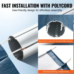 VEVOR RV Awning Fabric Replacement, 19'2