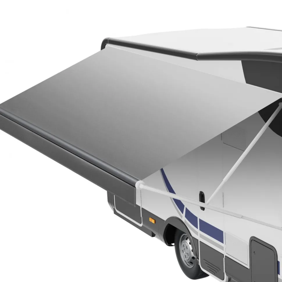 VEVOR RV Awning Fabric Replacement, 17' (Fabric 16'2") 18 oz Heavy-Duty Weatherproof Vinyl Camper Awning Replacement, UPF50+ Protection Waterproof Outdoor Canopy for RV, Motorhome, Trailer, Gray Fade