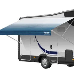 VEVOR RV Awning Fabric Replacement, 17'2" Fabric Length for 18' Awning, Heavy Duty 3-Ply 16oz PVC Camper Awning Fabric, Waterproof & UV Protection Outdoor Canopy for RV, Trailer, Motorhome, Blue Fade