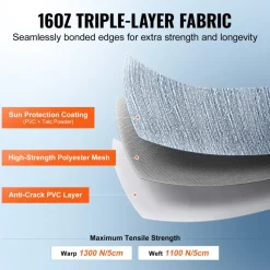 VEVOR RV Awning Fabric Replacement, 17'2