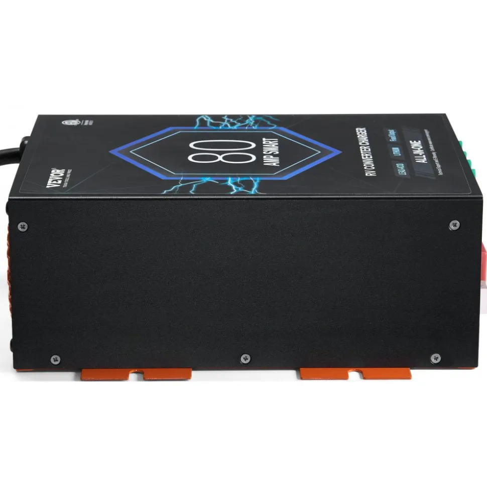 VEVOR RV Converter, 80 Amp, 110V AC to 12V DC RV Power Converter Battery Charger with 4 Stage Smart Charging 13V to 16.5V Adjustable Operating Range, Compatible with Lithium Lead Acid Battery, ETL