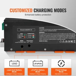 VEVOR RV Converter, 45 Amp, 110V AC to 12V DC RV Power Converter Battery Charger with 4 Stage Smart Charging 13V to 16.5V Adjustable Operating Range, Compatible with Lithium Lead Acid Battery, ETL