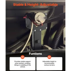 VEVOR RV Fifth Wheel Landing Gear Box 276602, Universal Mount Steel Gearbox Compatible with Lippert Venture, Atwood, Stromberg Carlson Landing Gear Systems, Replace LG-179015, Adjustable Height, Black