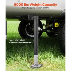 VEVOR RV Follow Fifth Wheel Landing Gear Leg 179014, 32.5-Inch 5th Wheel Landing Gear Universal Replacement Compatible with Lippert Venture, Atwood, Stromberg Carlson Systems, with Pin and Base, Black