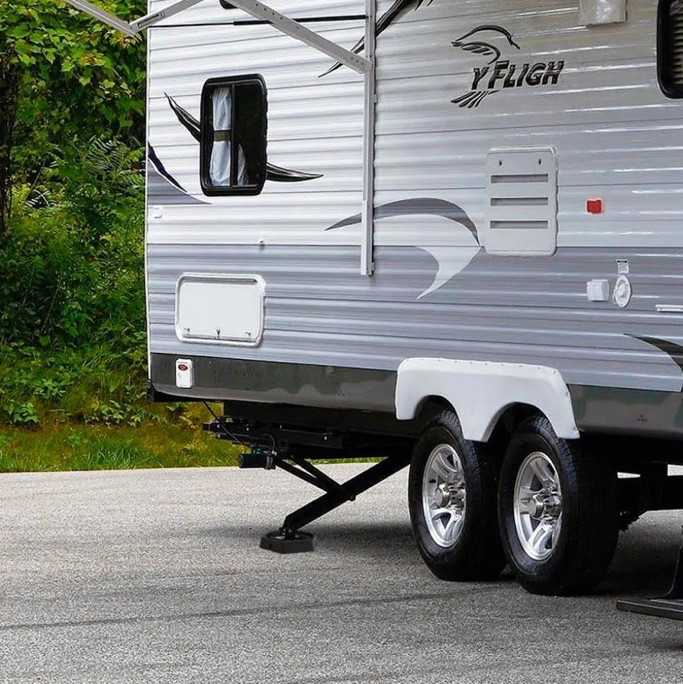 VEVOR RV Leveling Pads, 9 Inch Round Landing Feet, Permanent Attached Jack Stabilizers, Rubber Jack Pads, 5000 lbs Capacity per RV Jack Pad, 5th Wheels, Travel Trailers, Class A/C Motorhomes (6-Pack)
