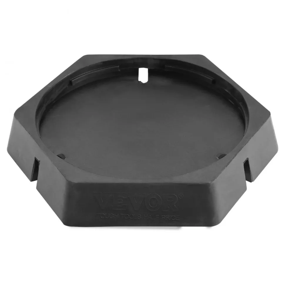 VEVOR RV Leveling Pads, 9 Inch Round Landing Feet, Permanent Attached Jack Stabilizers, Rubber Jack Pads, 5000 lbs Capacity per RV Jack Pad, 5th Wheels, Travel Trailers, Class A/C Motorhomes (6-Pack)