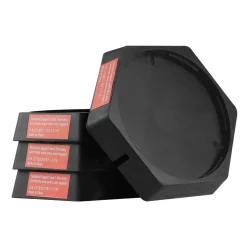VEVOR RV Leveling Pads, 9 Inch Round Landing Feet, Permanent Attached Jack Stabilizers, Rubber Jack Pads, 5000 lbs Capacity per RV Jack Pad, 5th Wheels, Travel Trailers, Class A/C Motorhomes (4-Pack)