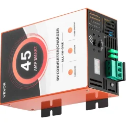 VEVOR RV Power Converter, 45 Amp, 110V AC to 12V DC RV Converter Battery Charger, Multi Stage Smart Charging, 13V to 16.5V Operating Range, Compatible with Lithium & Lead Acid Battery, for Camper