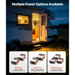 VEVOR RV Power Converter, 35 Amp, 110V AC to 12V DC RV Converter Battery Charger, 4 Stage Smart Charging, 13V to 16.5V Operating Range, Compatible with Lithium Lead Acid Battery, for Camper Trailer