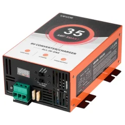 VEVOR RV Power Converter, 35 Amp, 110V AC to 12V DC RV Converter Battery Charger, 4 Stage Smart Charging, 13V to 16.5V Operating Range, Compatible with Lithium Lead Acid Battery, for Camper Trailer