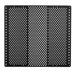 VEVOR RV Screen Door Protector, Adjusts from 22 to 31.5 inch, Adjustable Door Grille, Easy to Install, Reinforced Breathable Honeycomb Holes, Iron Camper RV Entry Protector for Pet Protection, Black